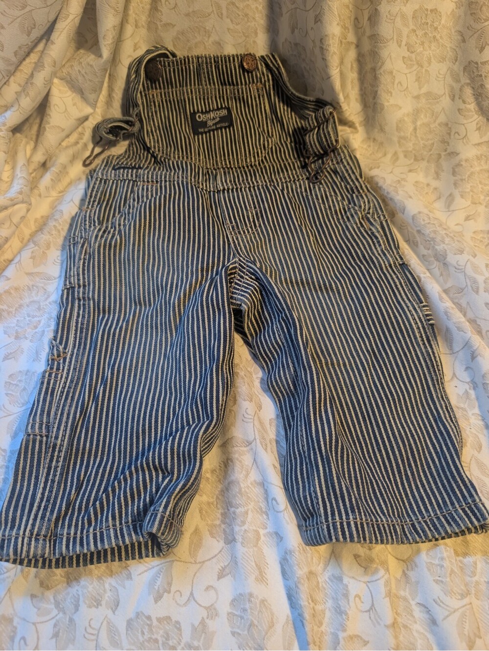 OshKosh B'gosh Striped Denim Overalls for Baby 6 Months